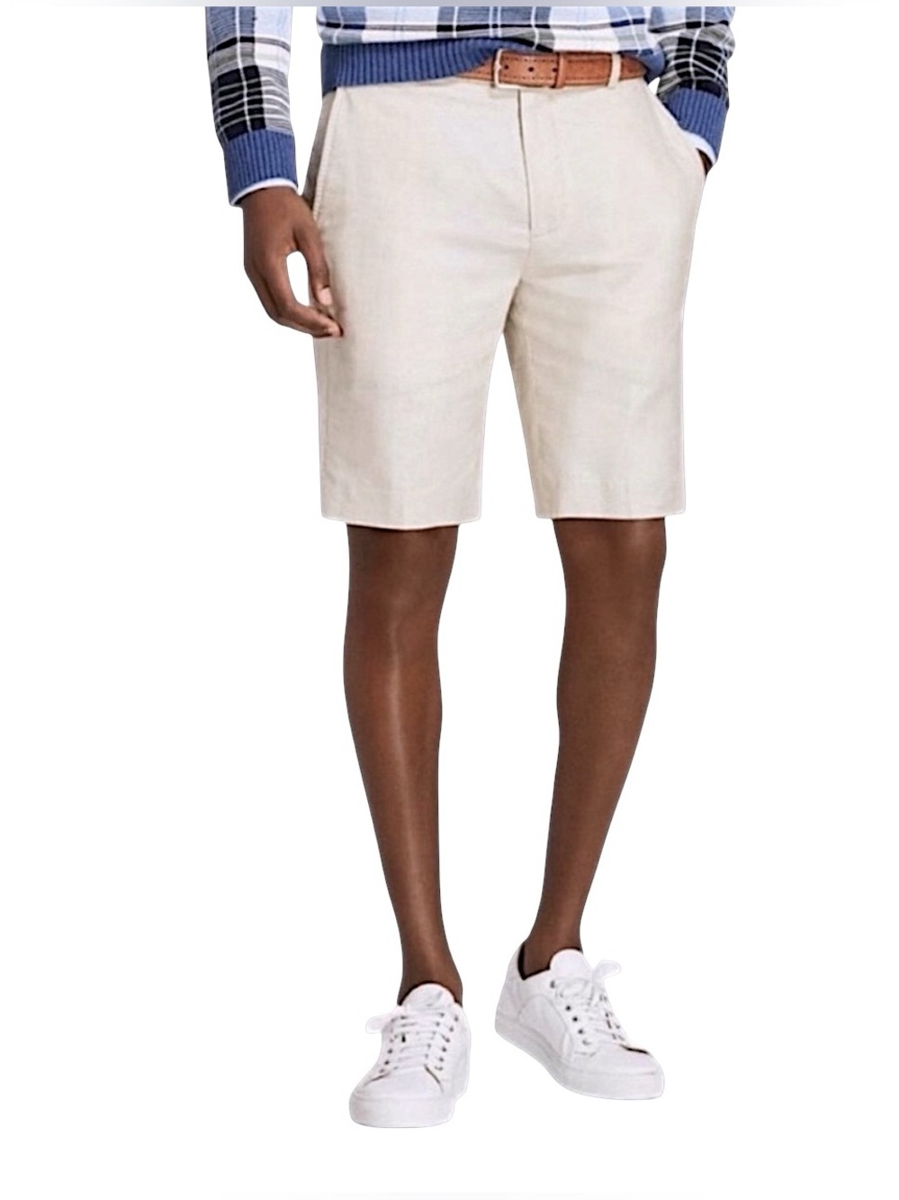 Brooks Brothers Men’s Khaki Lightweight Linen Shorts Size 34 With 9” Inseam